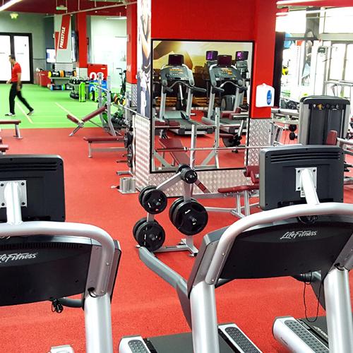 Fitness First Arabian Ranches treadmills and weight lifting equipment
