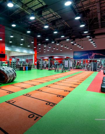 open space inside Fitness First club open space inside Fitness First club