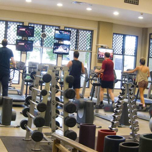 Fitness First Al-Manzil weight lifting equipment and treadmills